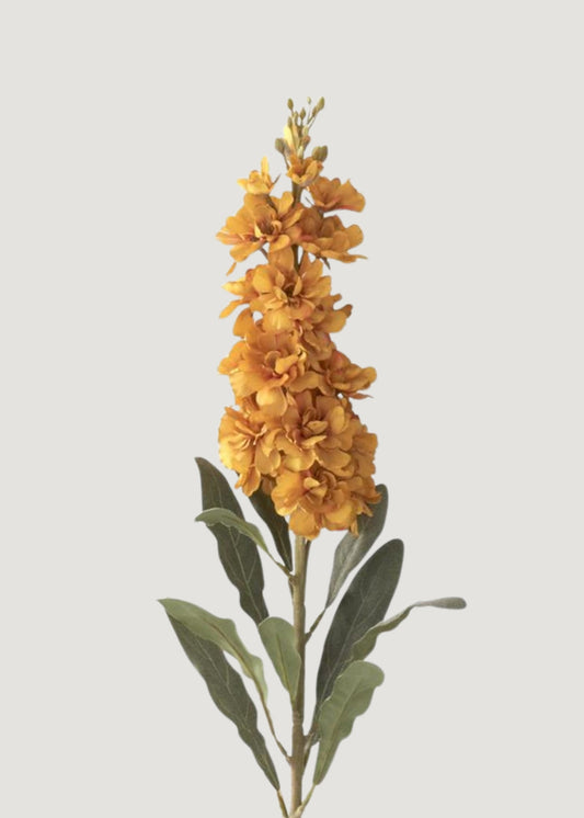 Artificial Stock Flower in Golden Yellow - 31.5"