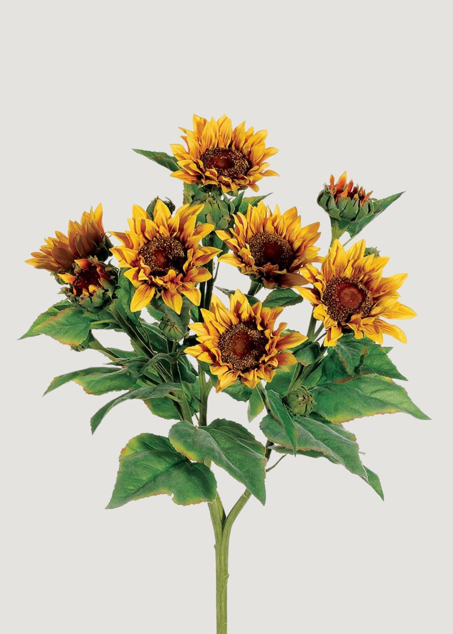 Deluxe Yellow Fake Sunflower Bush - 22"