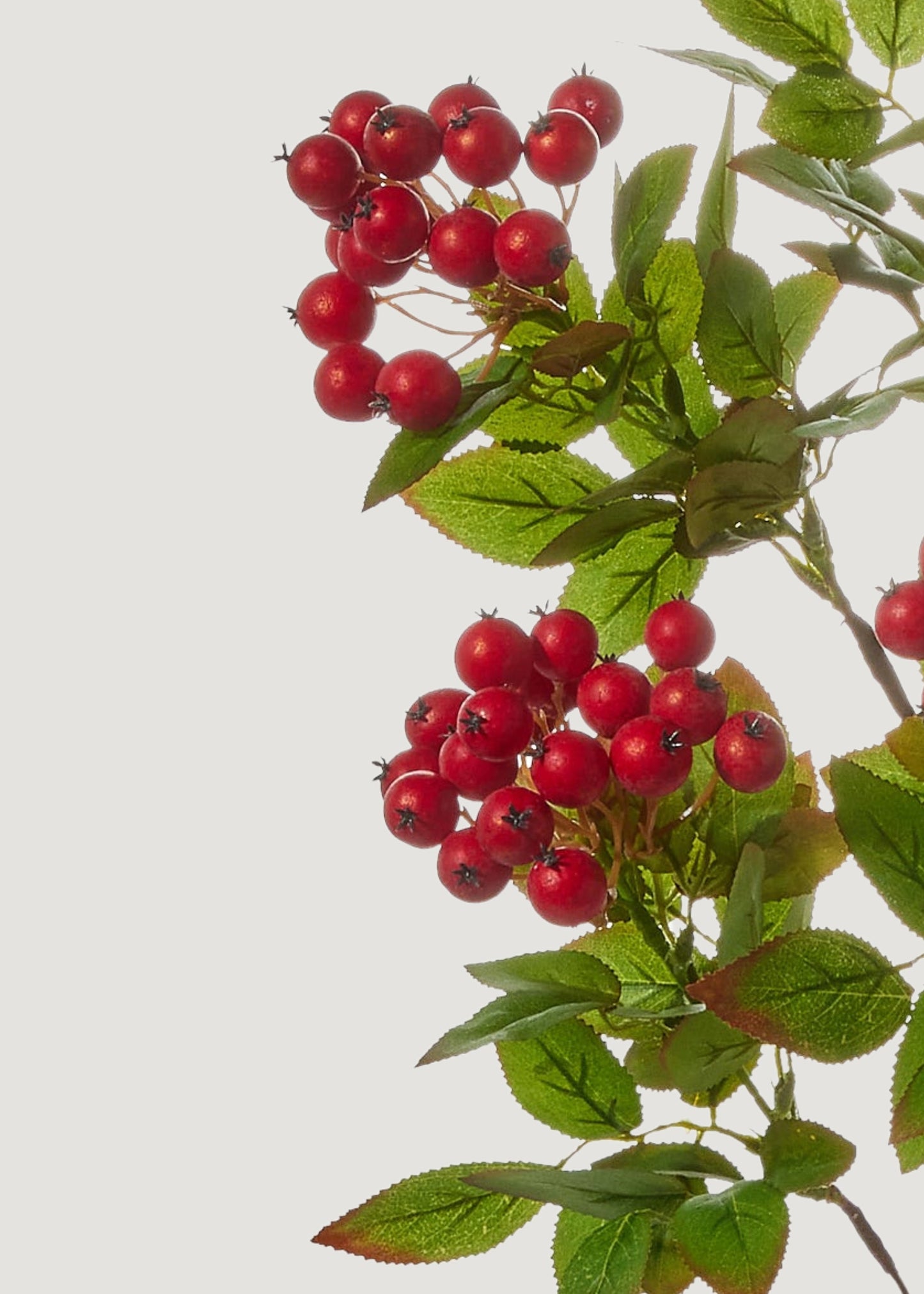 Red Artificial Holiday Berry Cluster Branch - 34"