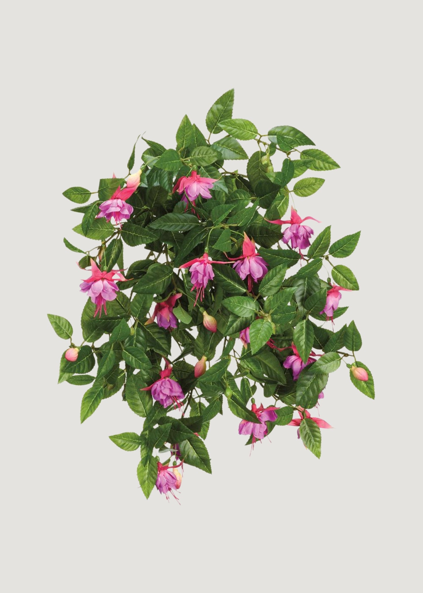 Artificial Fuchsia Flower Hanging Bush in Purple Hue - 20.5"