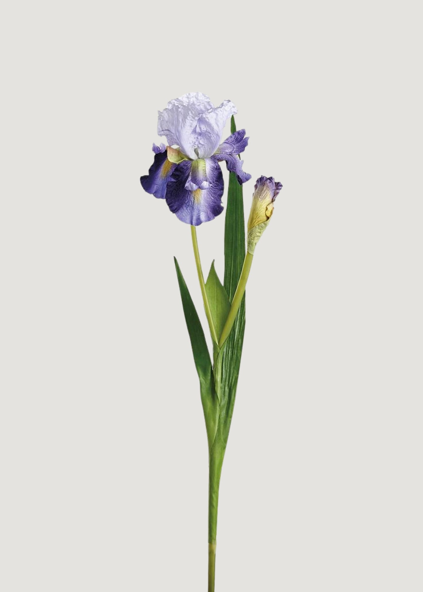 Artificial Iris Flower in Purple and Lavender - 37"