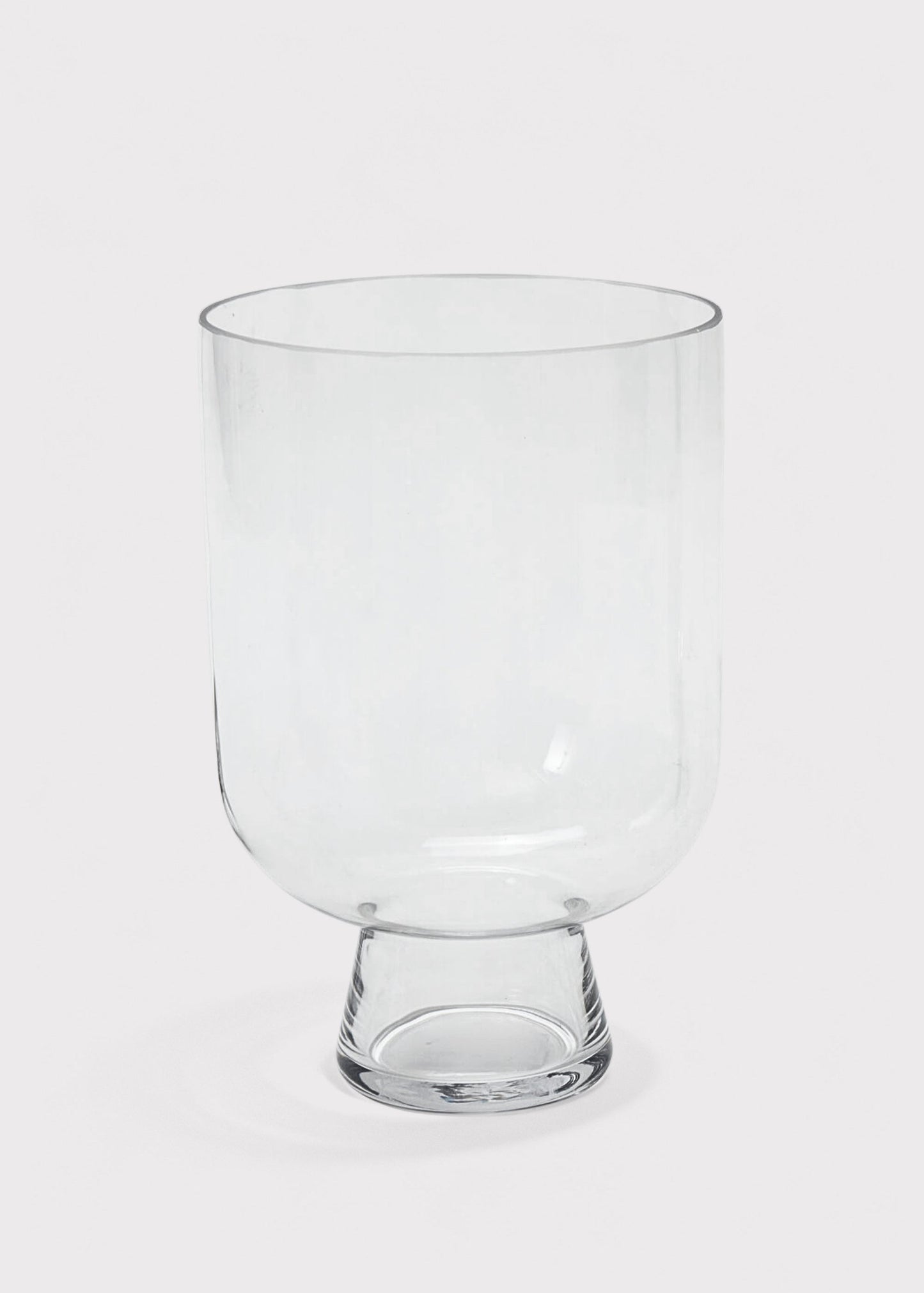 Clear Glass Reservoir Terrarium Footed Vase - 13"