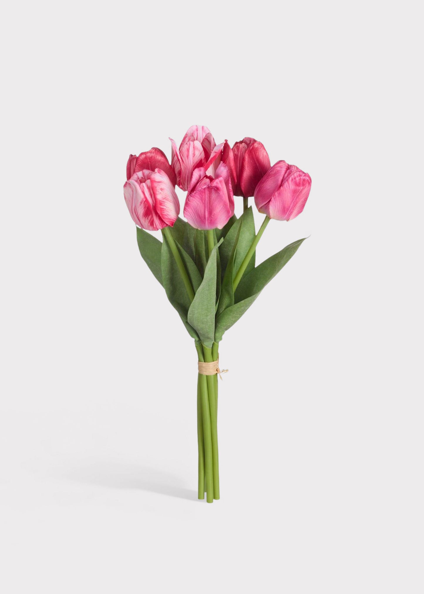 Dark Pink Fake Tulip Flower Bundle of 6 - 19"