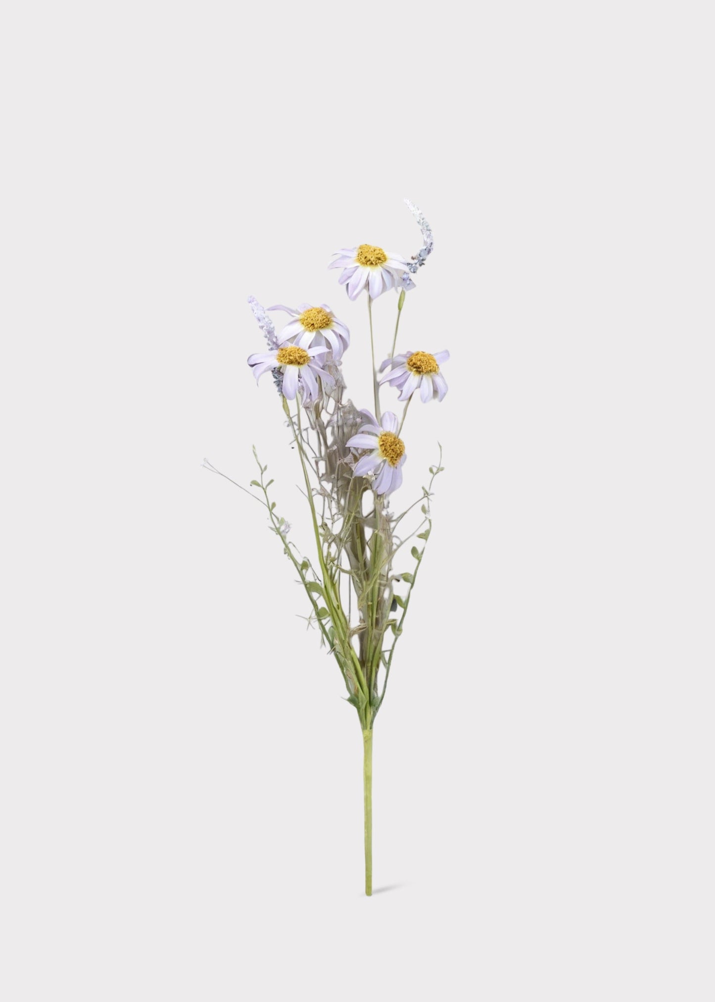 Fake Wildflower Daisy Spray in Pale Lavender - 22.5"
