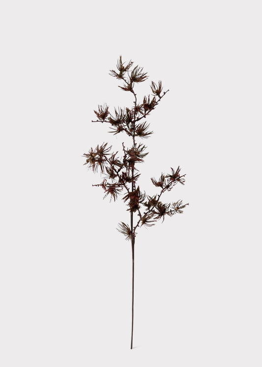 Fall Burgundy Fake Pine Foliage Branch - 32"