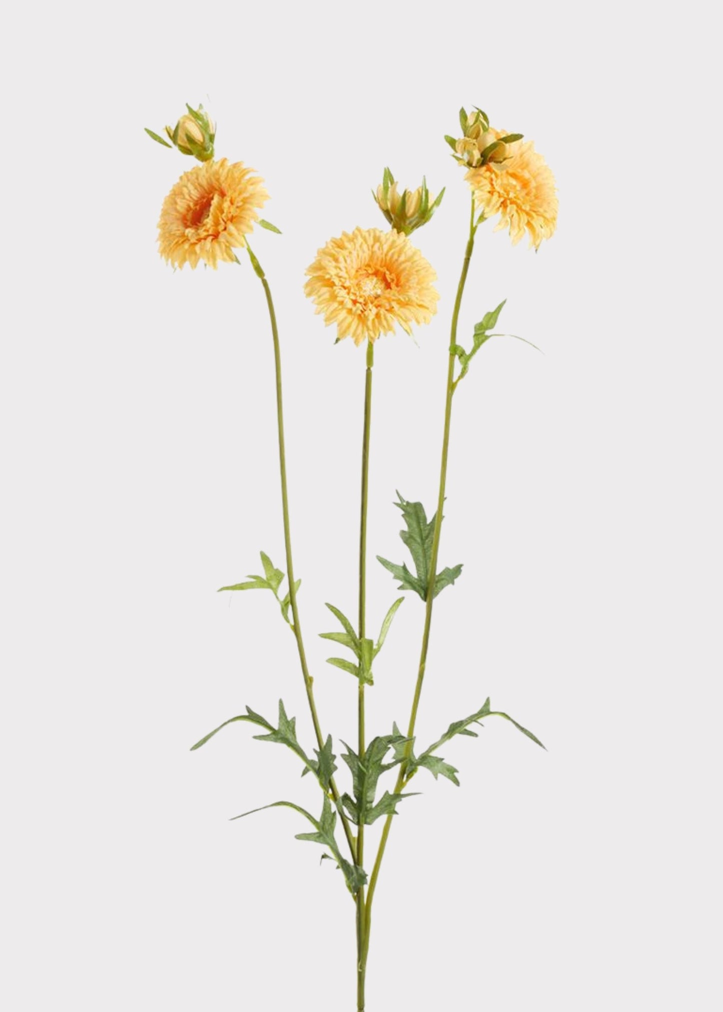 Artificial Gerbera Daisy Flower Spray in Yellow - 26"
