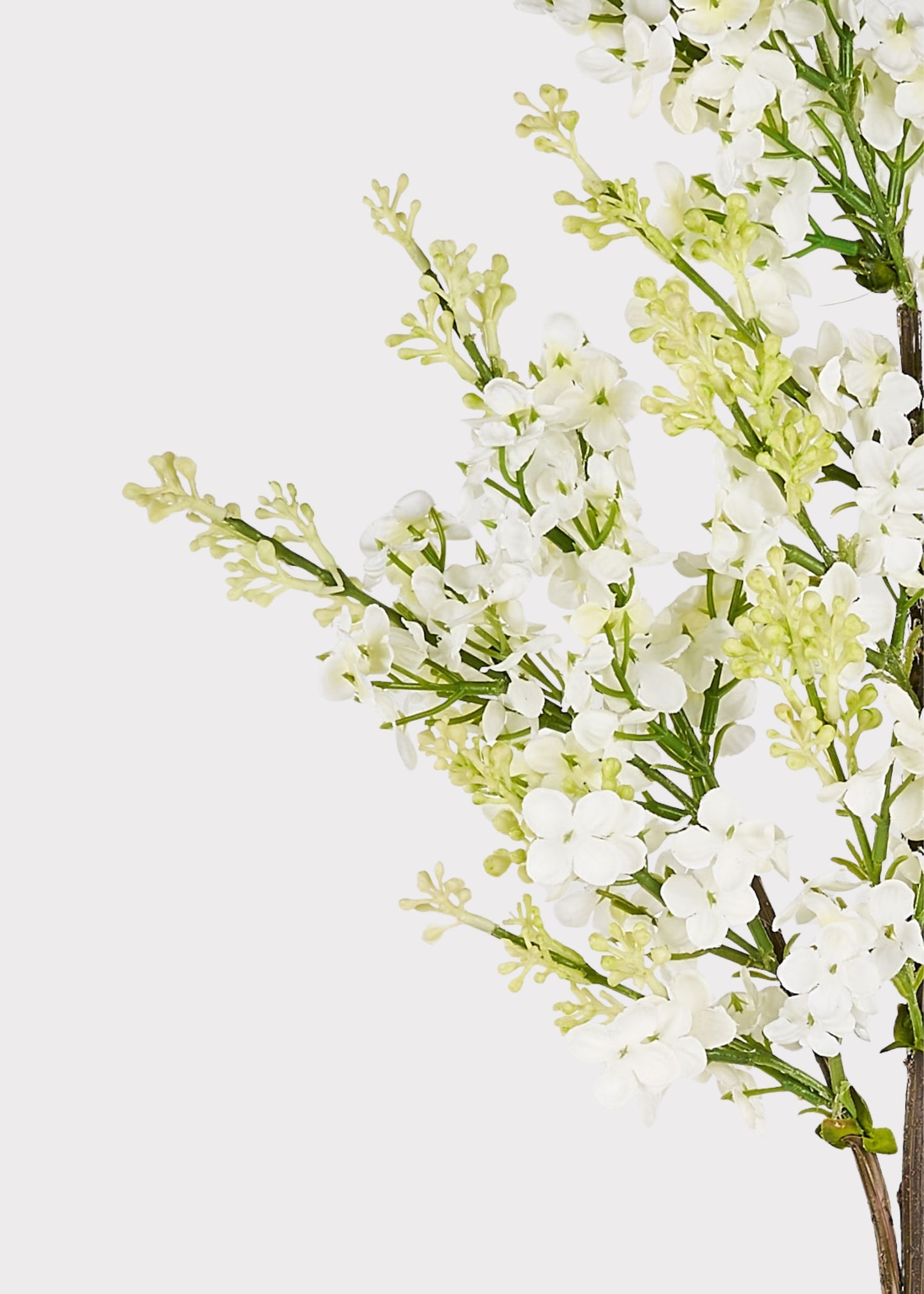 Cream Artificial Blooming Lilac Branch - 30"