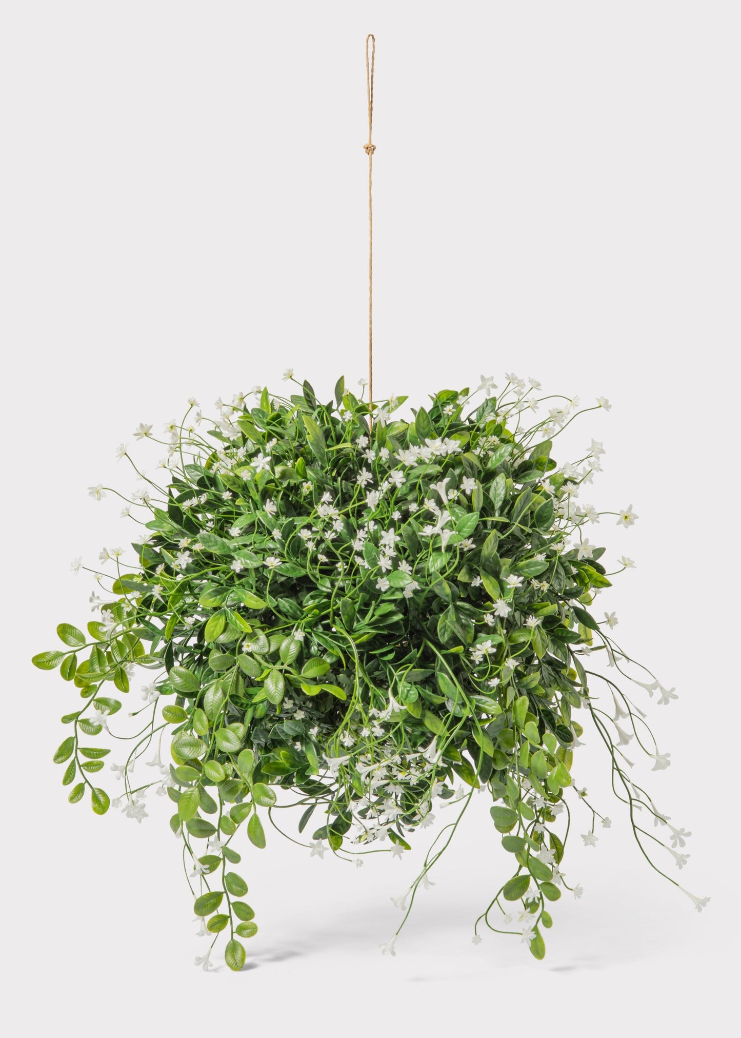UV Treated Fake Flower and Boxwood Outdoor Hanging Plant - 19"