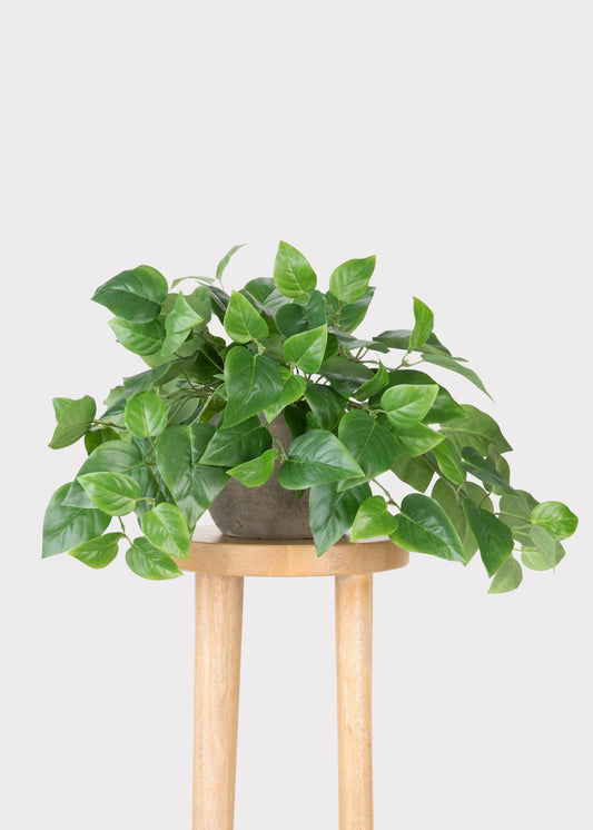 UV Treated Fake Indoor/Outdoor Hanging Philodendron Plant - 16"