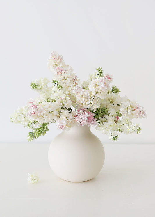 Medium Pink and Cream Lilac Design