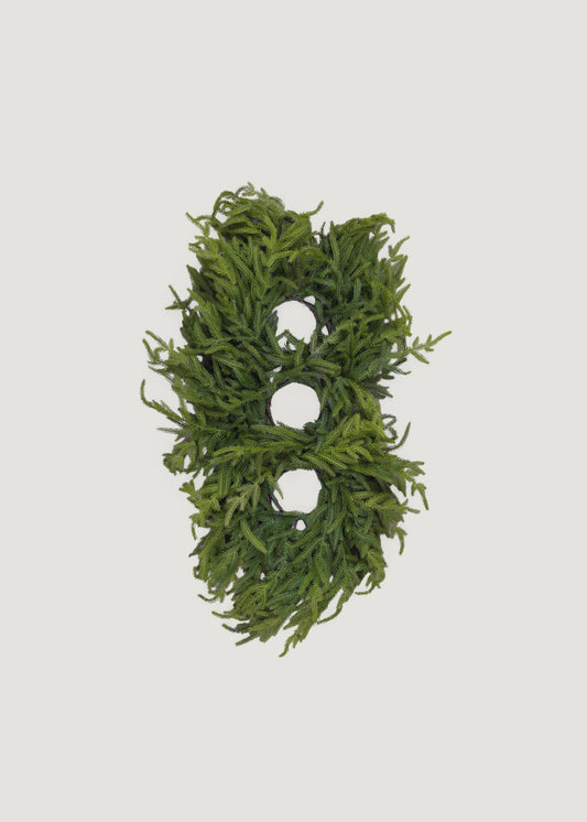 Afloral™ Real Touch Norfolk Pine 3-Pillar Candle Centerpiece - 36"
