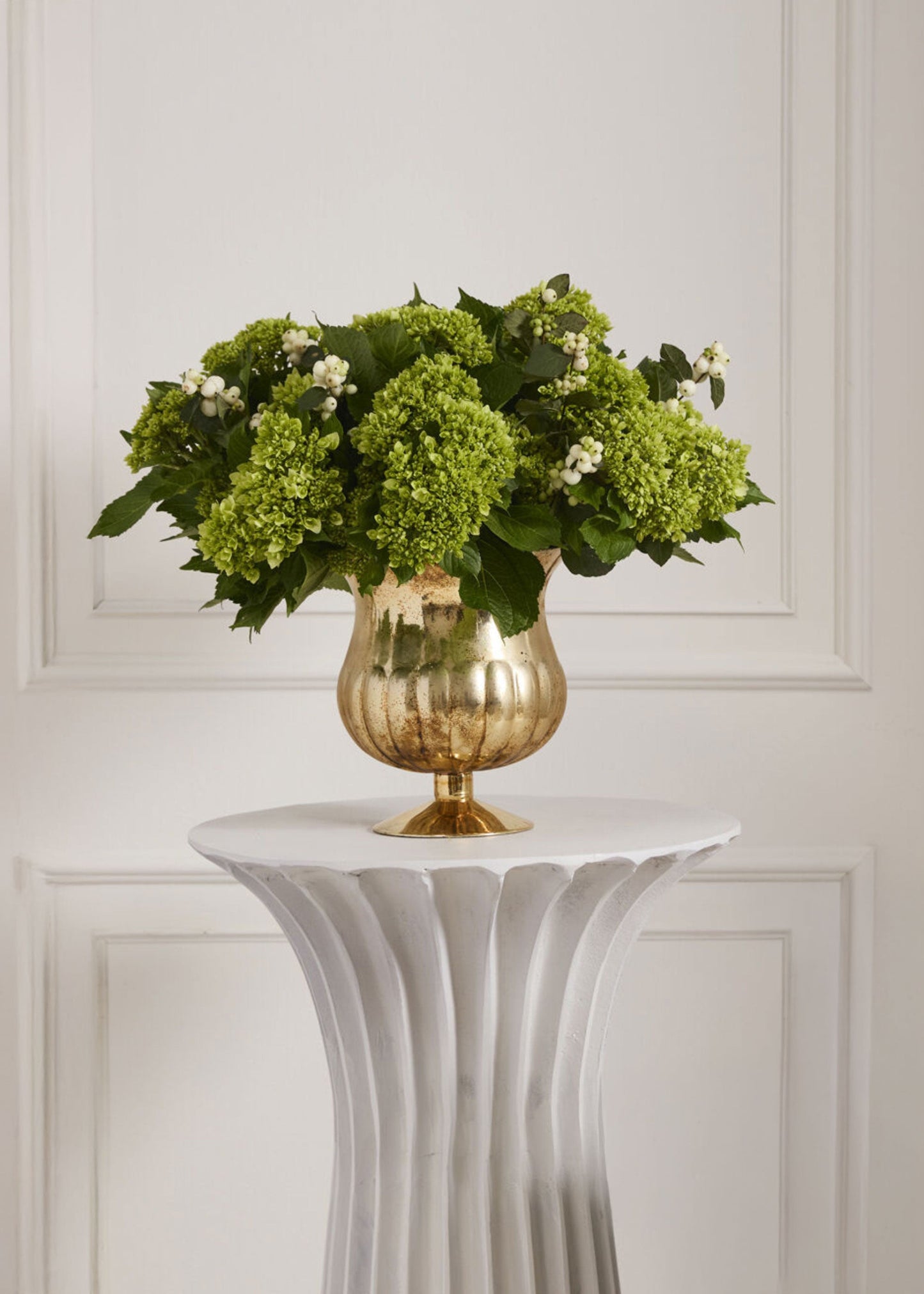 Gold Mercury Glass Raphael Urn Vase - 9"