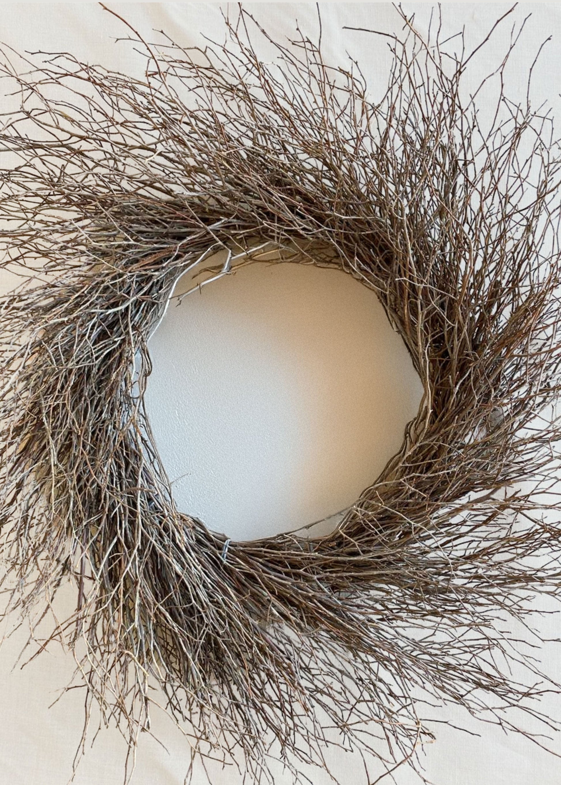 Natural Dried Sweet Huck Branch Wreath - 24"