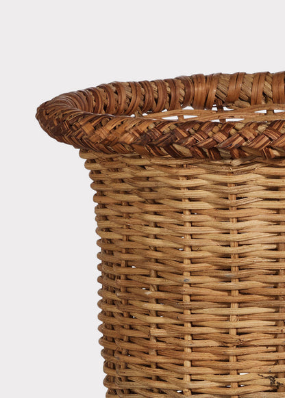 Woven Rattan Urn Planter Pot - 15"