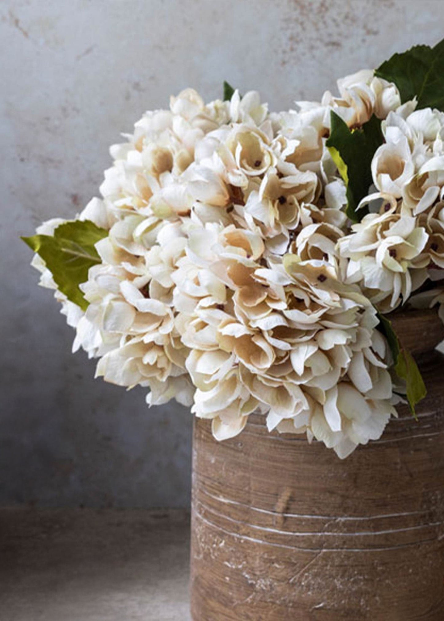 Abigail Ahern Hydrangea Fake Flower in Beige - 13.75"