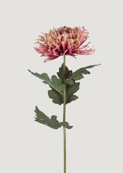 Fake Chrysanthemum Flower in Pink Sunset - 35.25"