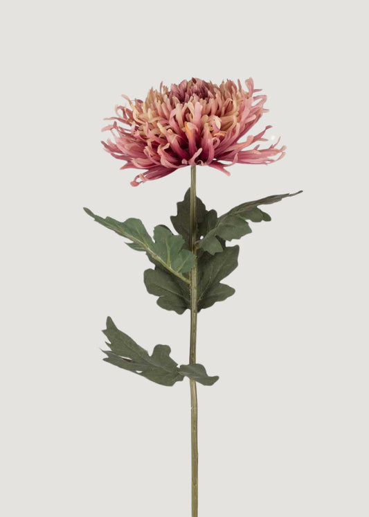 Fake Chrysanthemum Flower in Pink Sunset - 35.25"