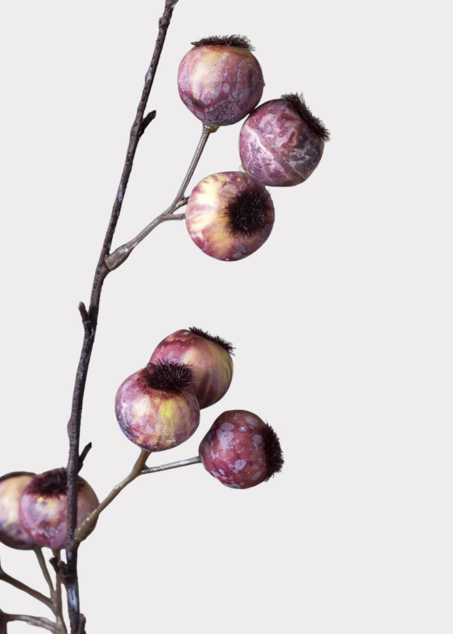 Pink Fake Hawthorn Berry Branch - 35.25"