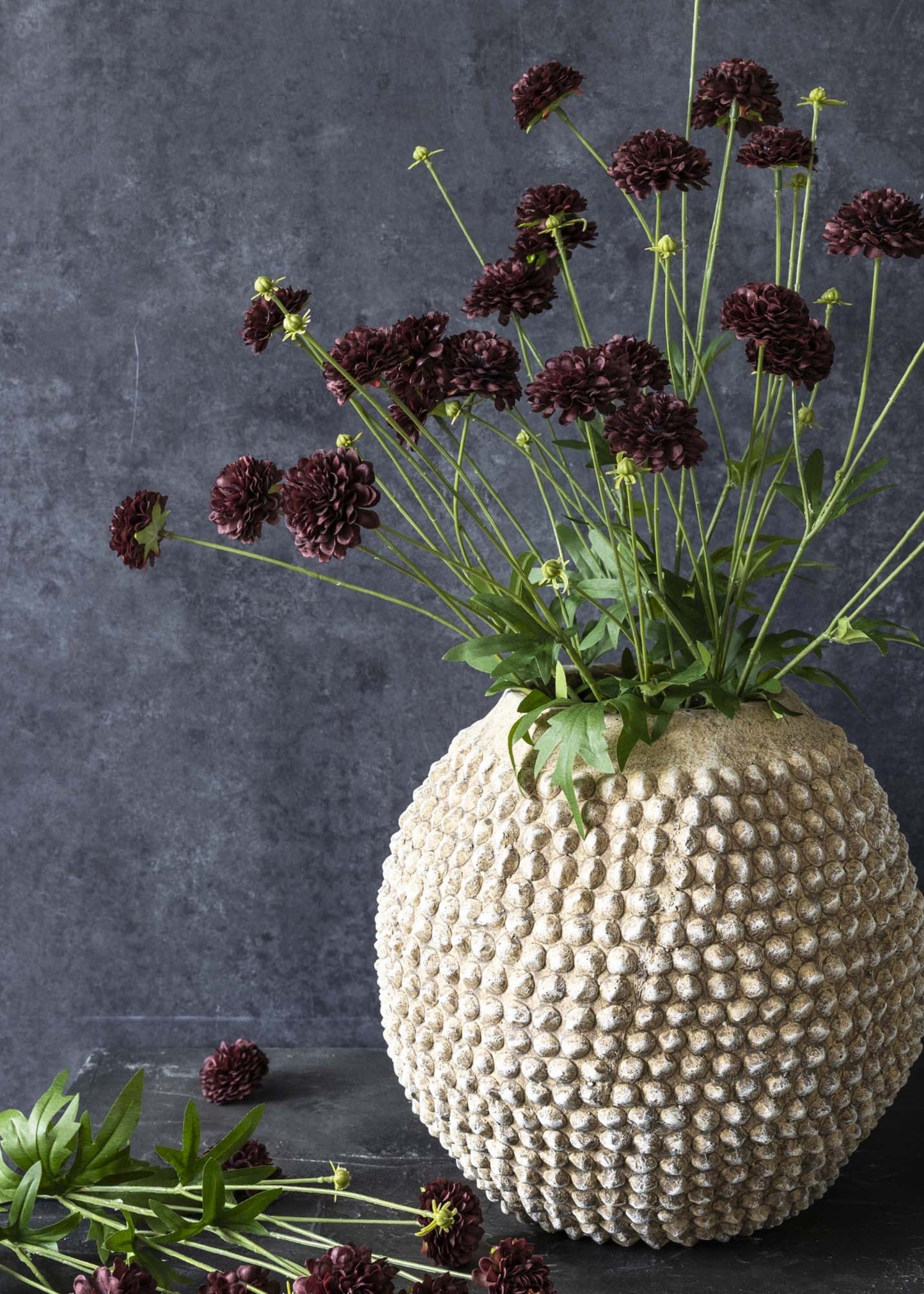 Abigail Ahern Artificial Clove Wildflower Stem in Deep Purple - 29.5"