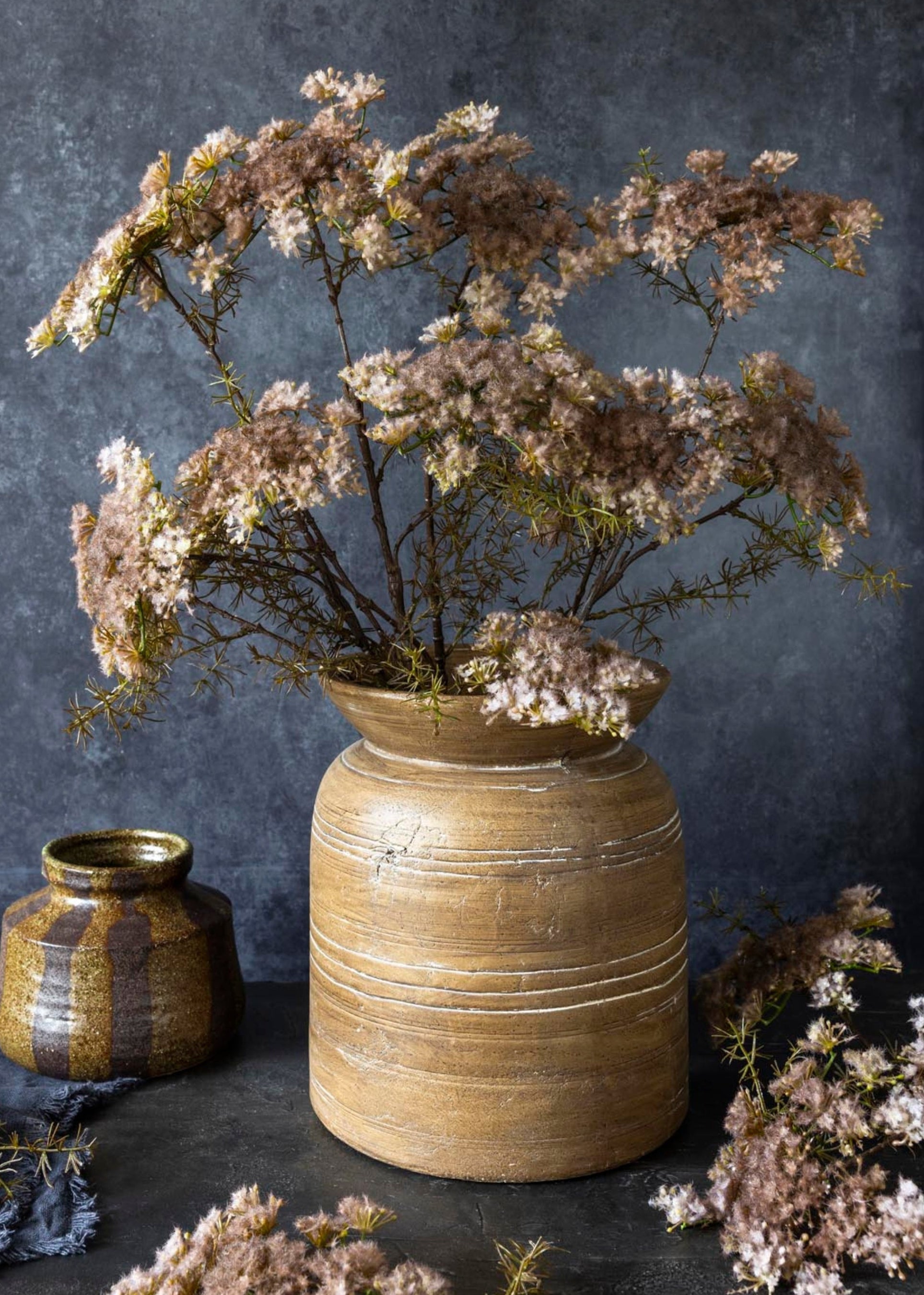 Abigail Ahern Blush Artificial Queen Anne's Lace Branch - 31"