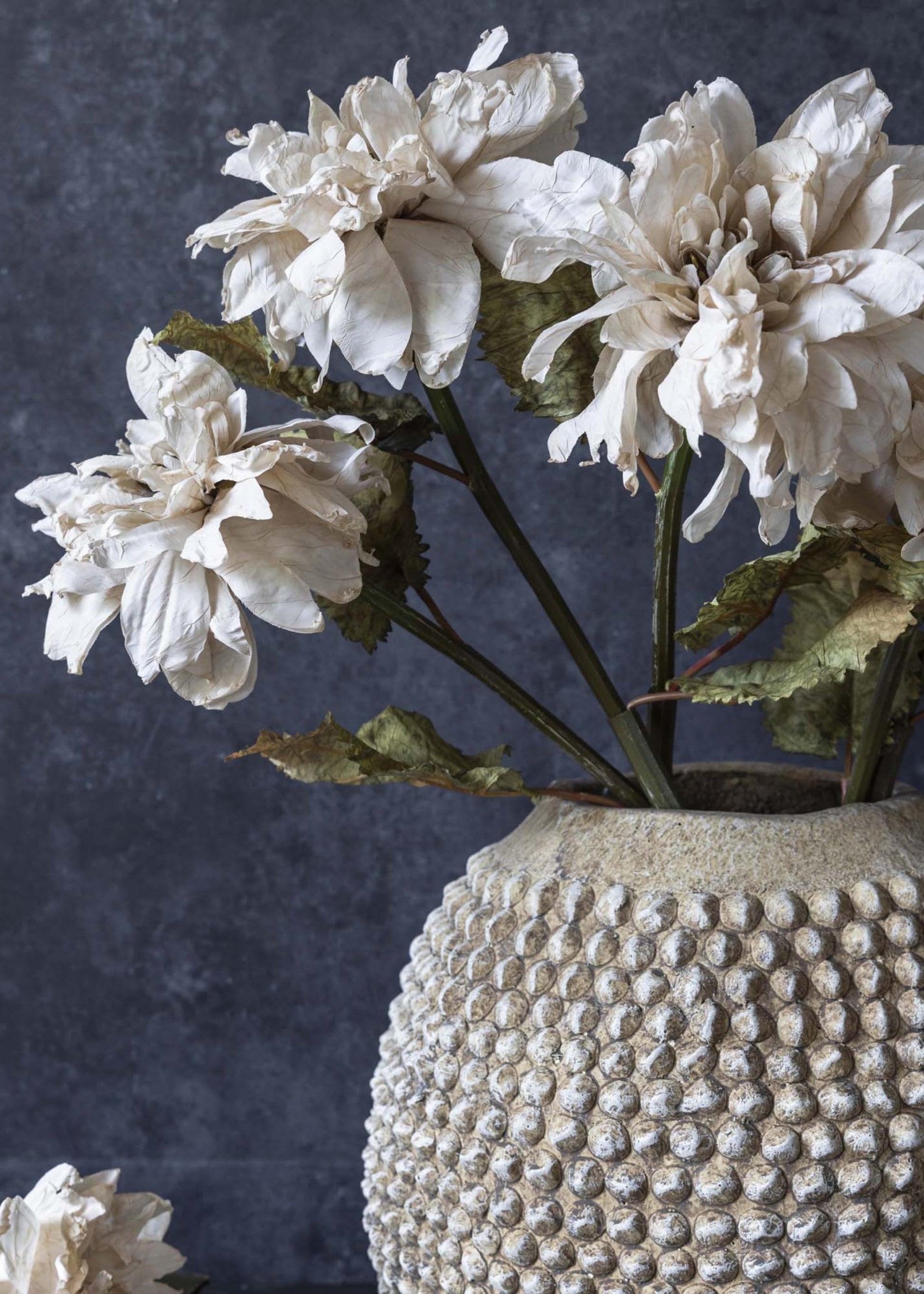 Abigail Ahern Artificial Dahlia Flower in Beige Blush - 26"