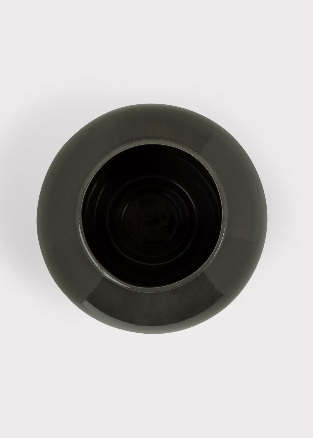 Afloral™ Ceramic Jar Vase in Glossy Slate - 11"
