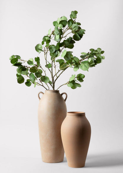 Tall Terra Cotta Vase with Handles - 20"