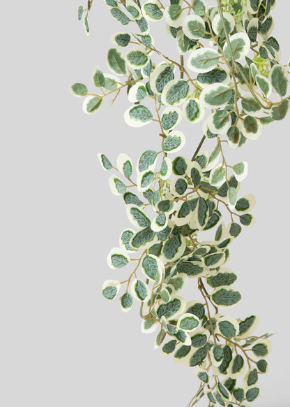 Fake Button Leaf Hanging Plant - 35"