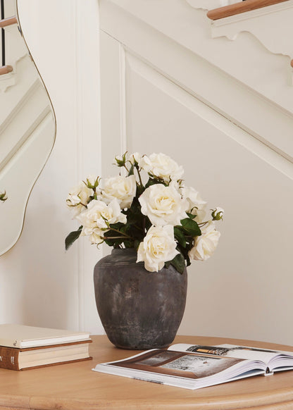 Cream White Real Touch Juliet English Rose - 22"