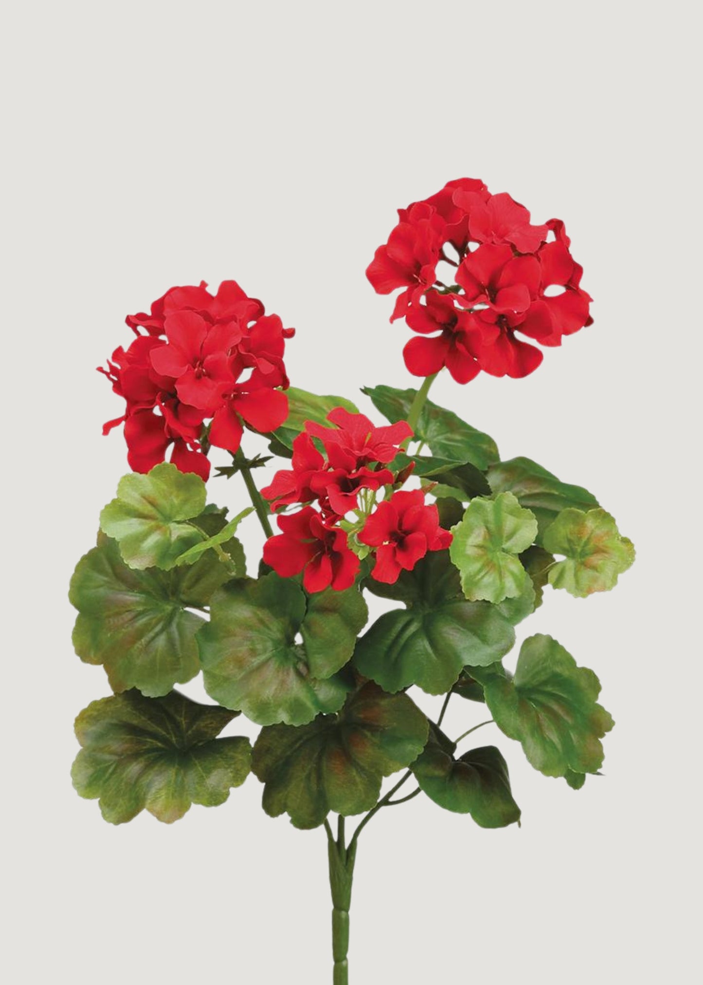 Fake Geranium Indoor/Outdoor Water Resistant Bush in Red - 17"