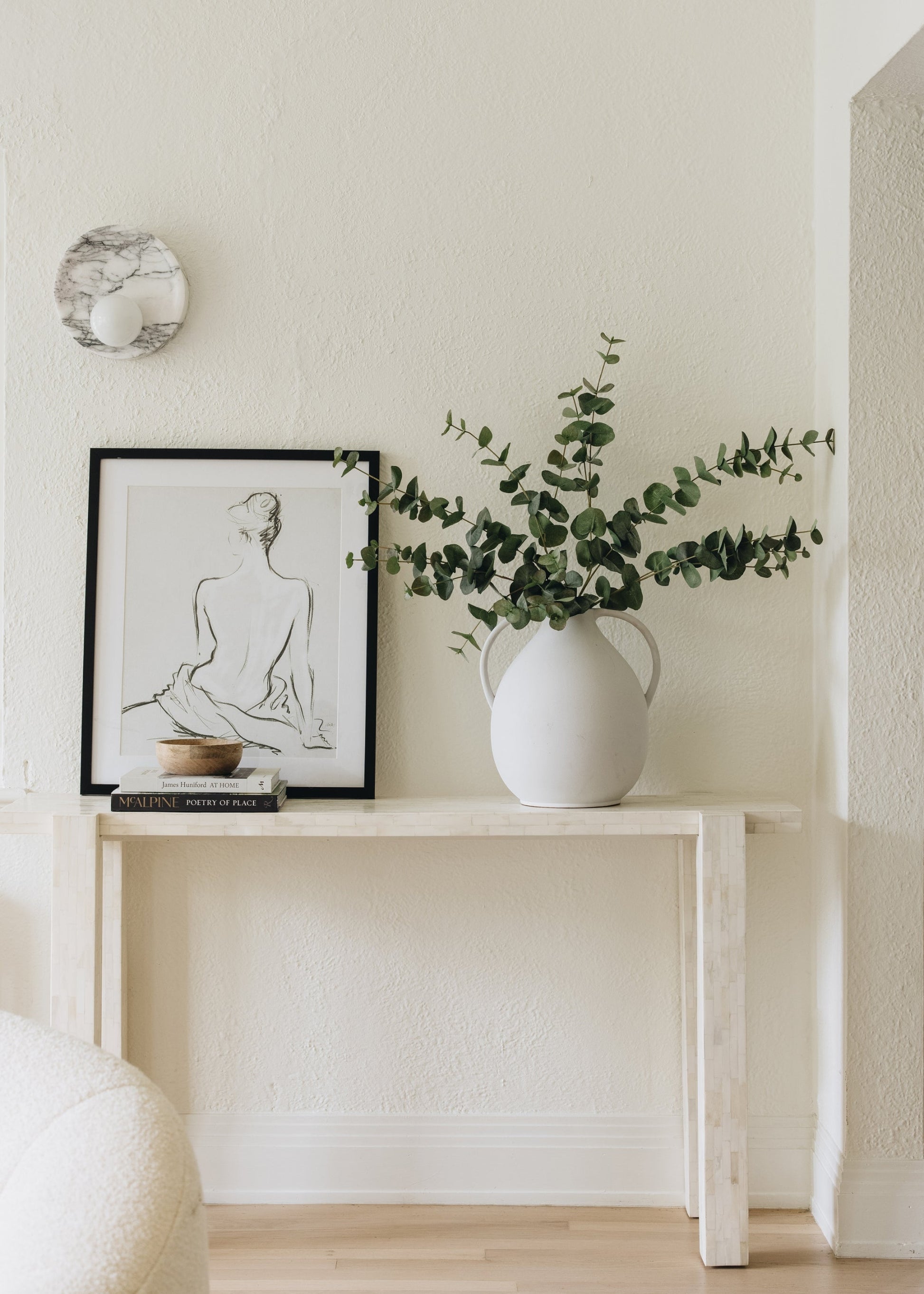 Fake Spiral Eucalyptus Branch - 31"