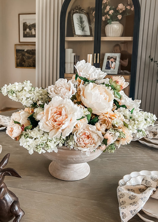 Real Touch Peony Flowers in Soft Pink - 26"