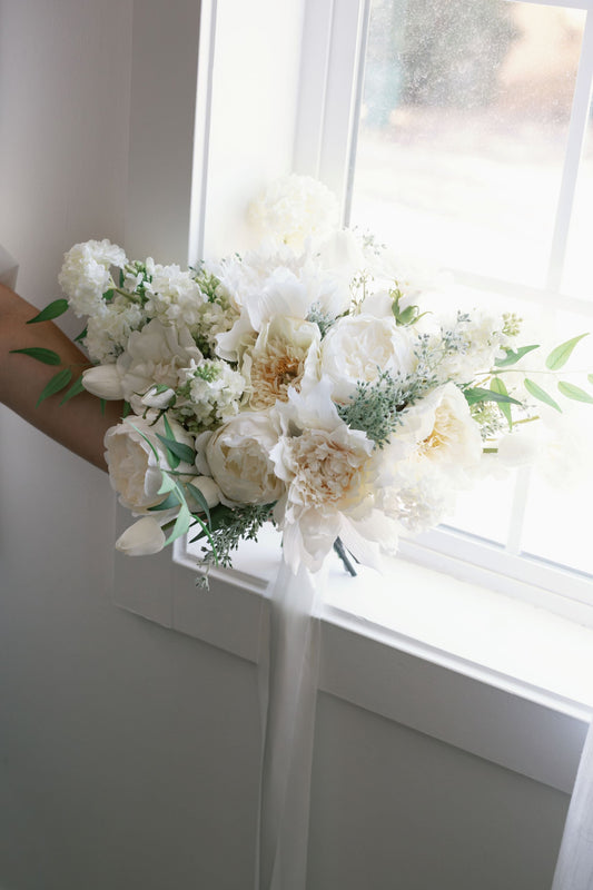 DIY - Large Elegant White Bouquet Design by Aubrey Wood