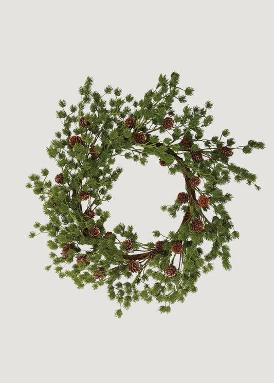 Artificial Fir Foliage and Pine Cone Holiday Wreath - 22"