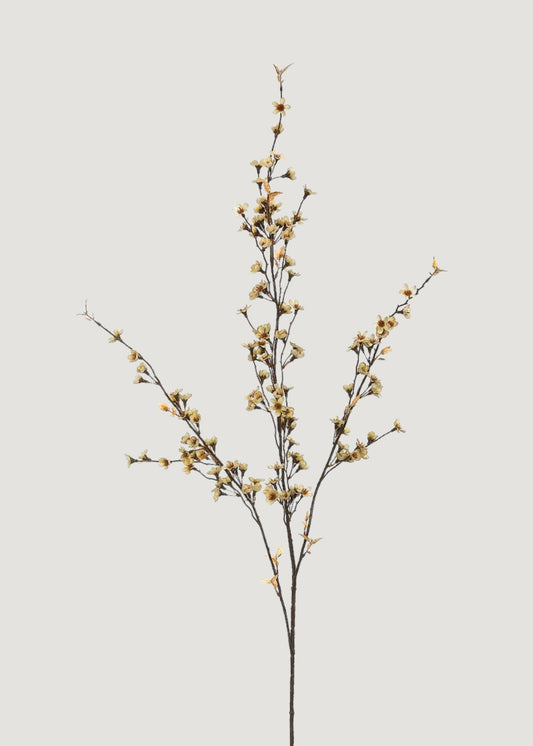 Ivory Fake Fall Blossom Flower Branch - 38"
