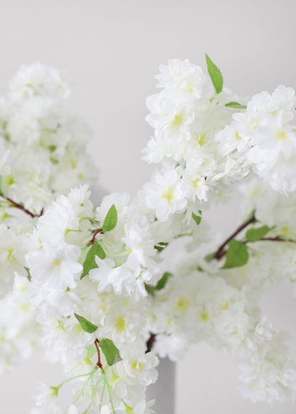 Artificial Spring Cherry Blossoms in Cream - 40"