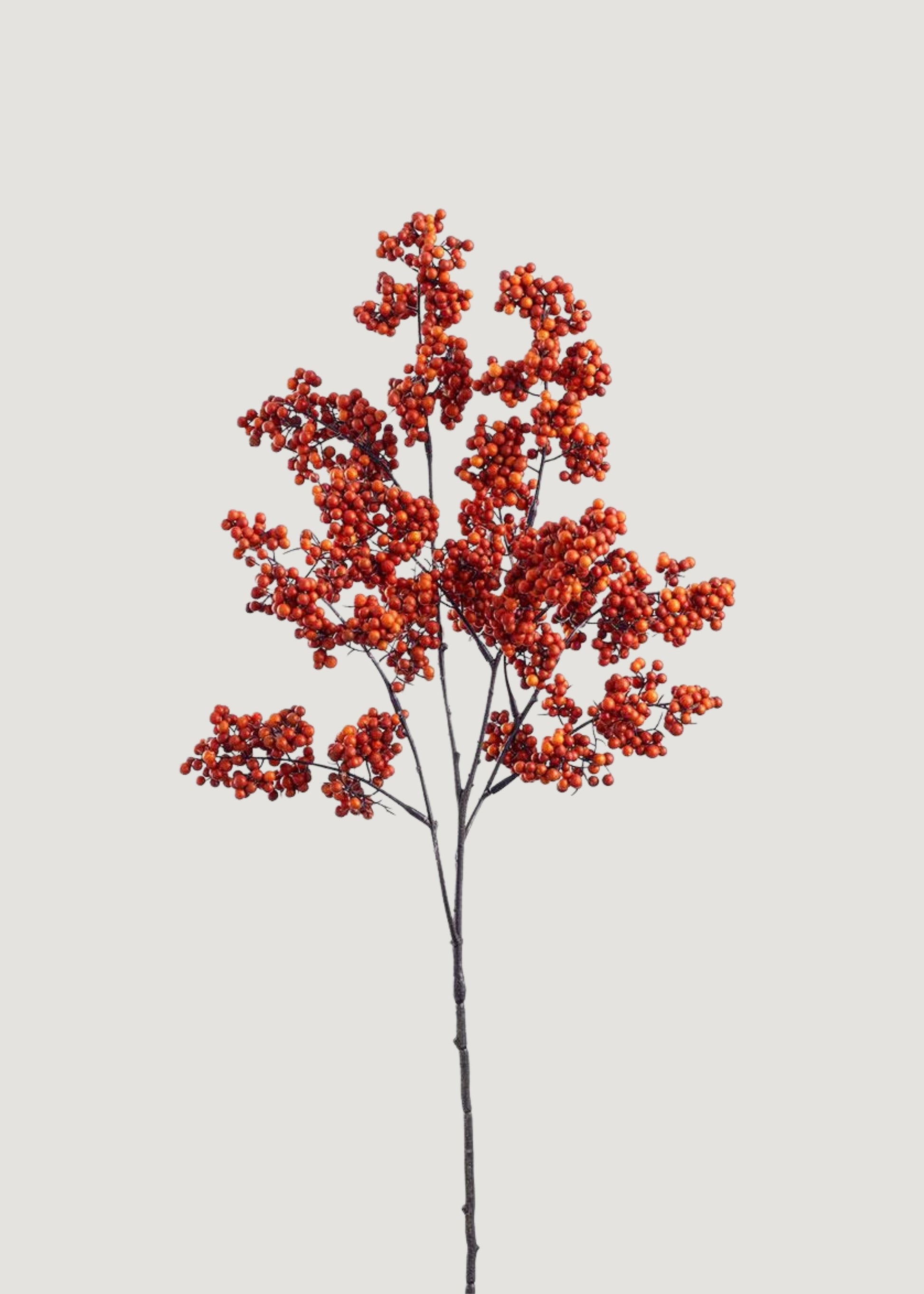 Artificial Berry Branch in Autumn Burnt Orange - 30"