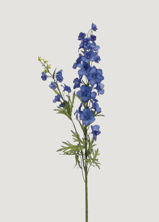 Blue Artificial Blooming Delphinium Flower - 39"
