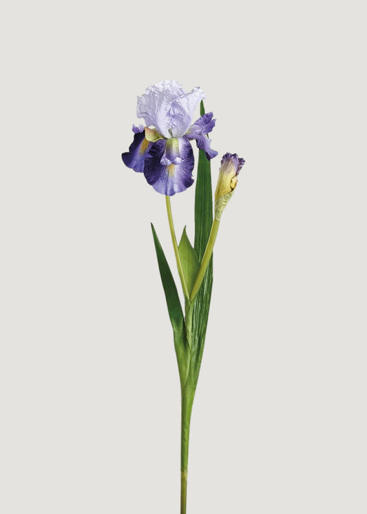 Artificial Iris Flower in Purple and Lavender - 37"
