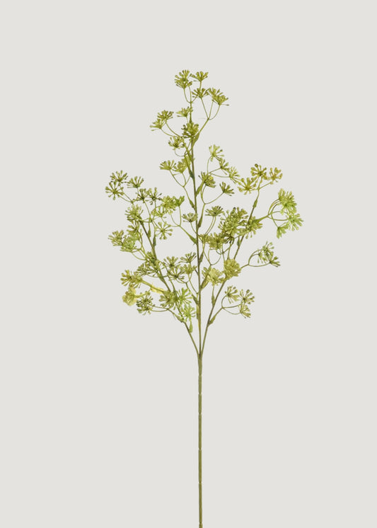 Green Fake Sedum Succulent Cluster Branch - 26"
