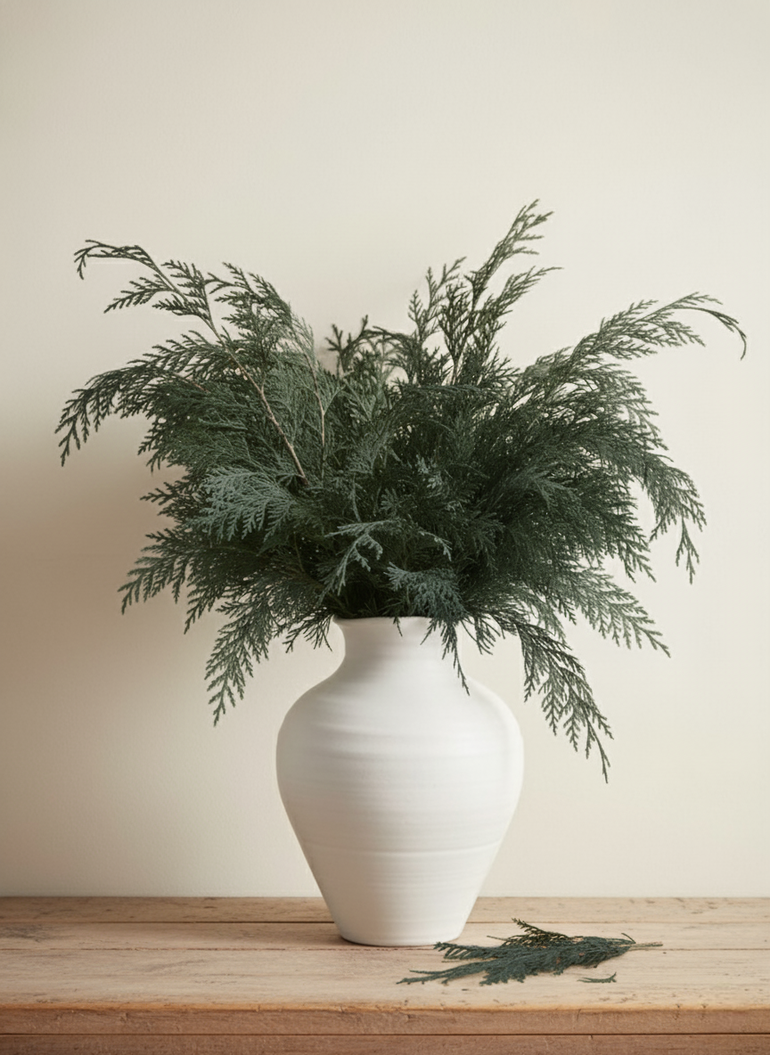 Preserved Winter Greens Cedar Branch Bundle - 18-24"