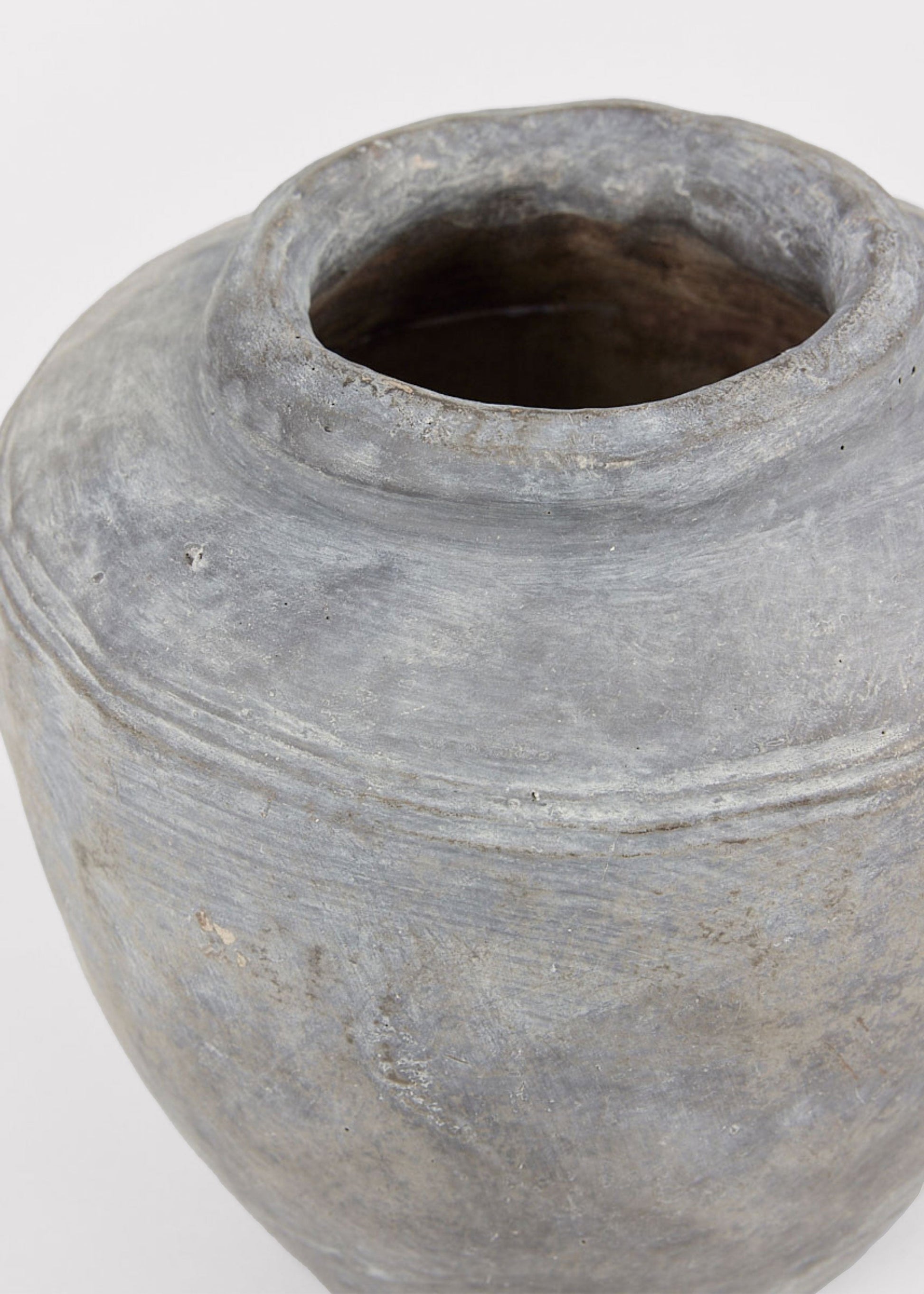 Distressed Rustic Concrete Vase - 12"