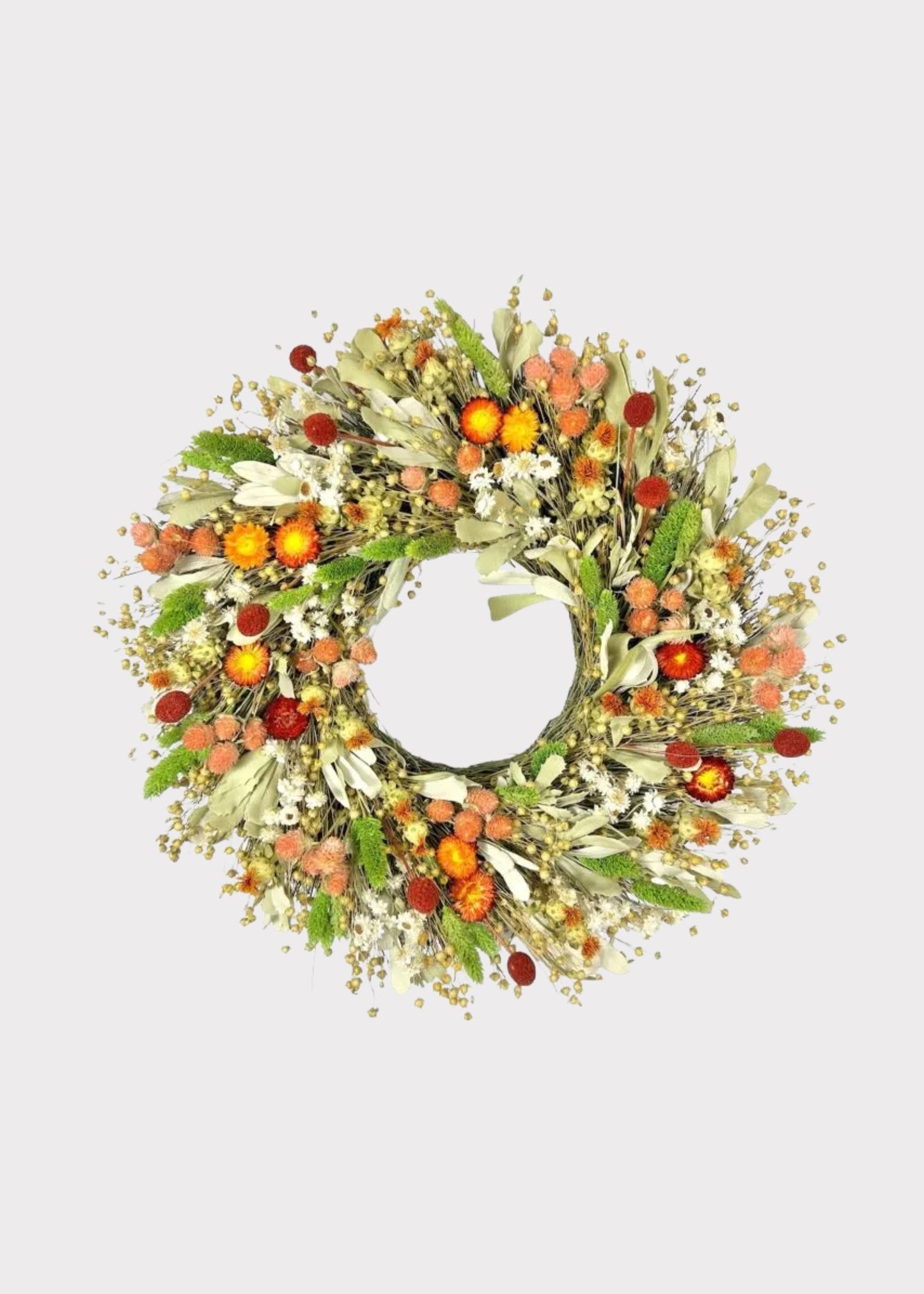 Bohemian Sunset Wreath Dried Flower Wreath - 22"