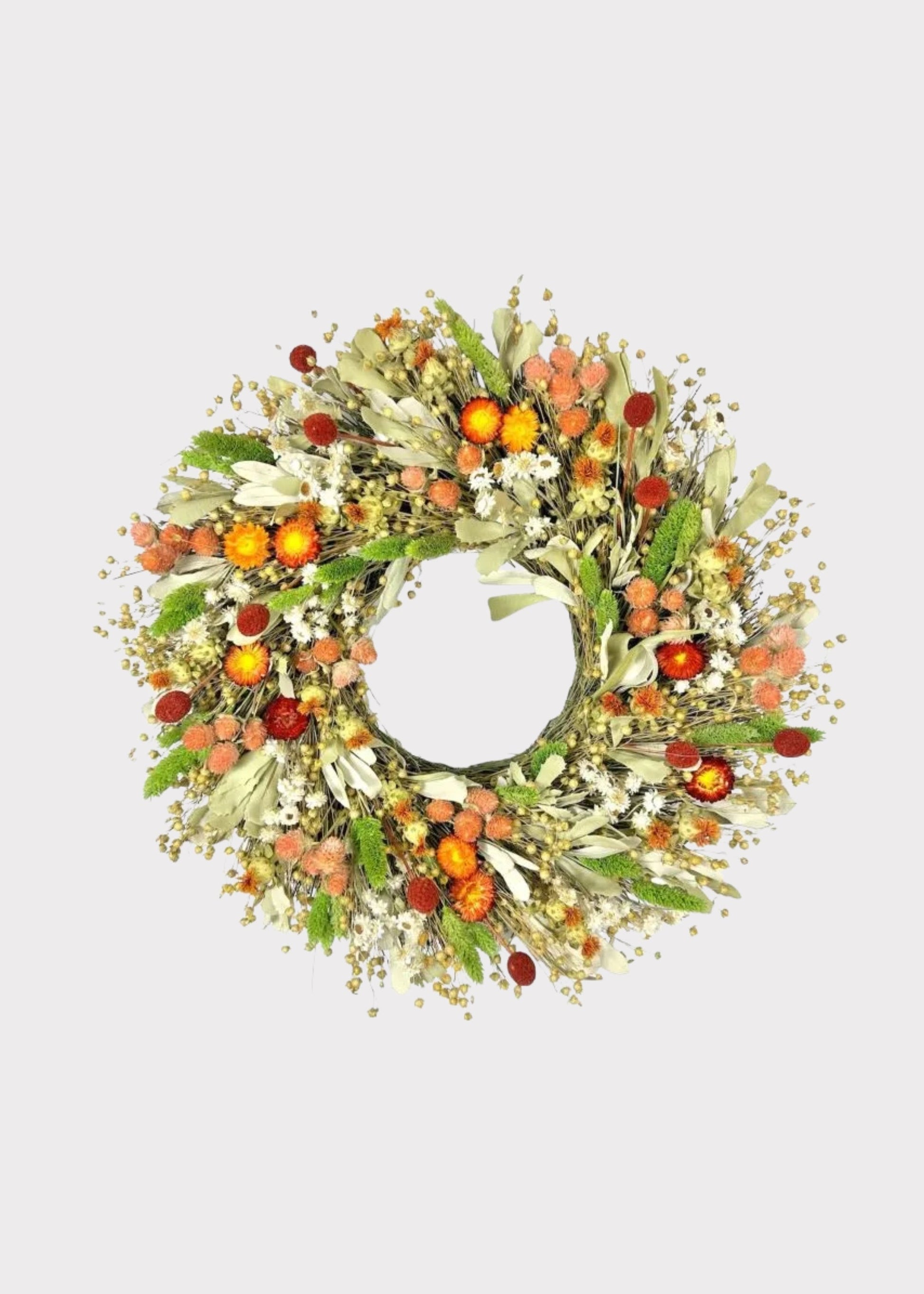 Bohemian Sunset Wreath Dried Flower Wreath - 22"