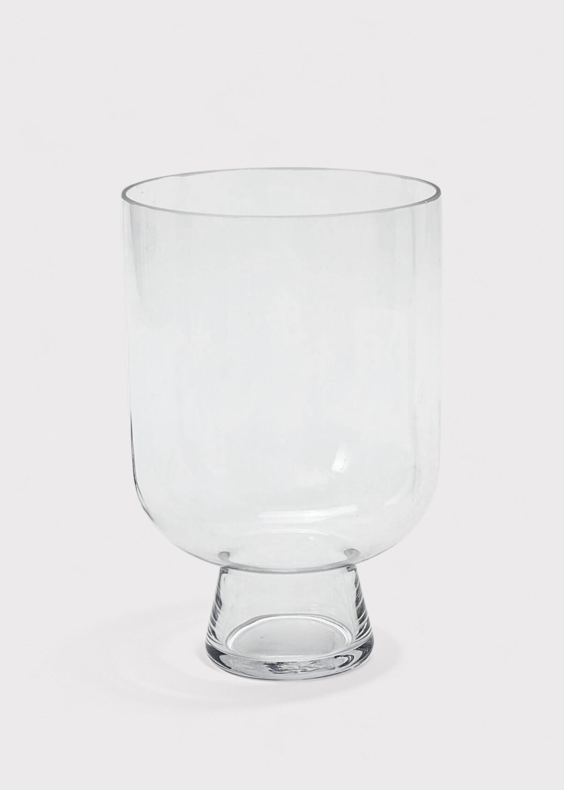 Clear Glass Reservoir Terrarium Footed Vase - 13"