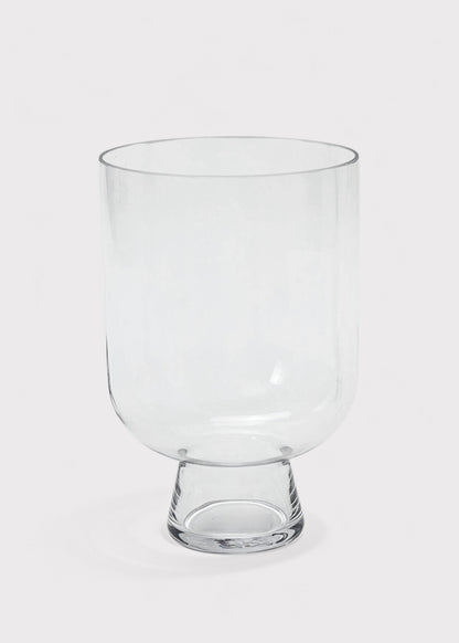 Clear Glass Reservoir Terrarium Footed Vase - 13"