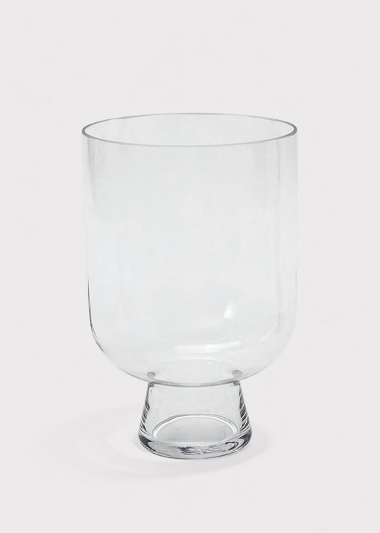 Clear Glass Reservoir Terrarium Footed Vase - 13"