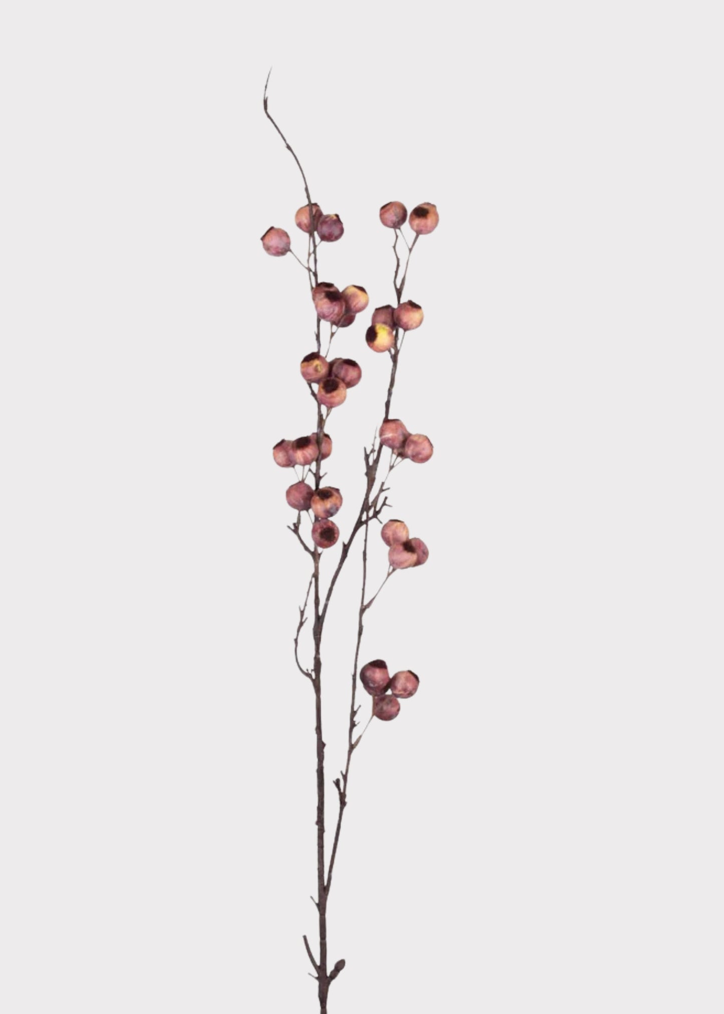 Pink Fake Hawthorn Berry Branch - 35.25"
