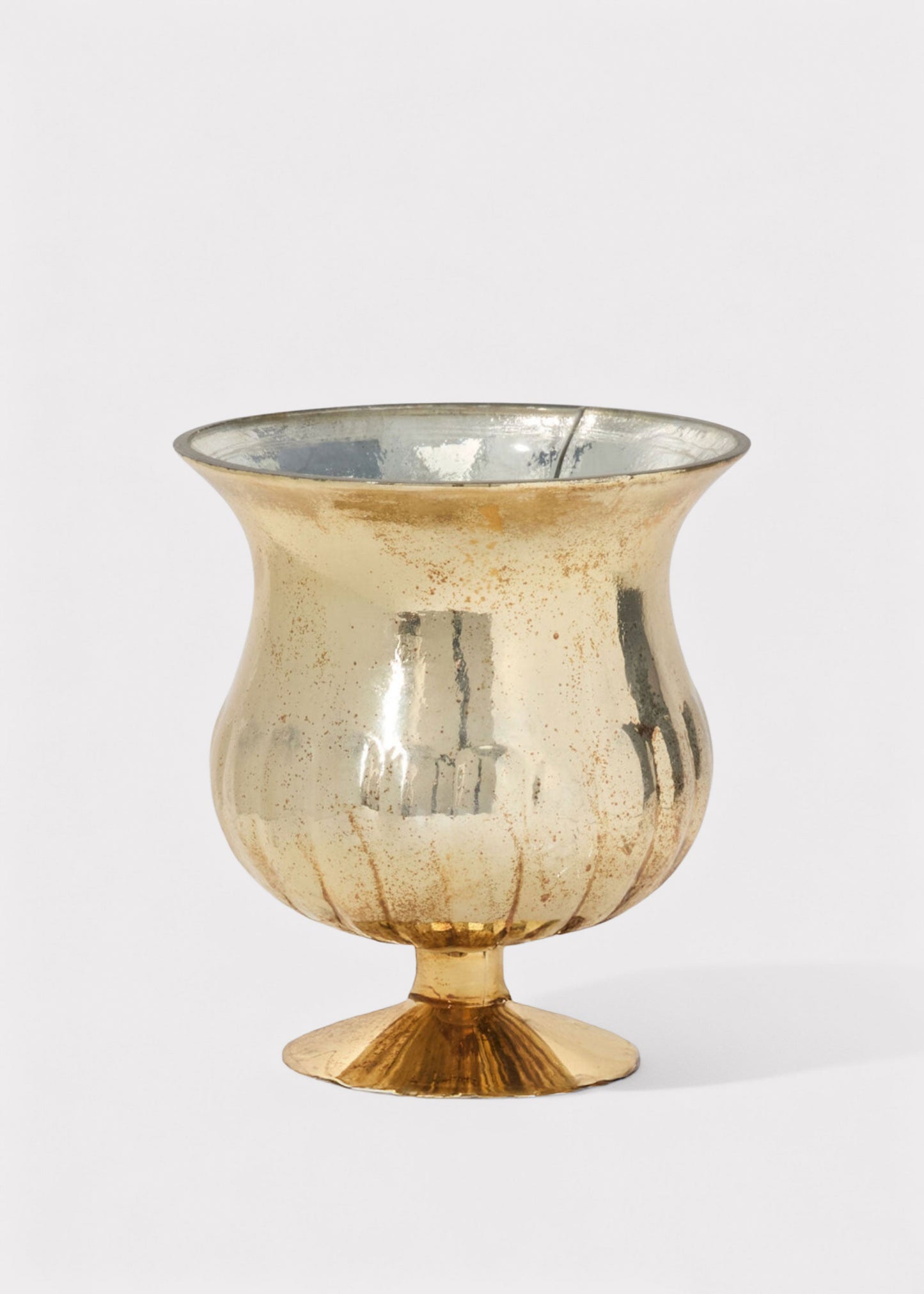 Gold Mercury Glass Raphael Urn Vase - 9"
