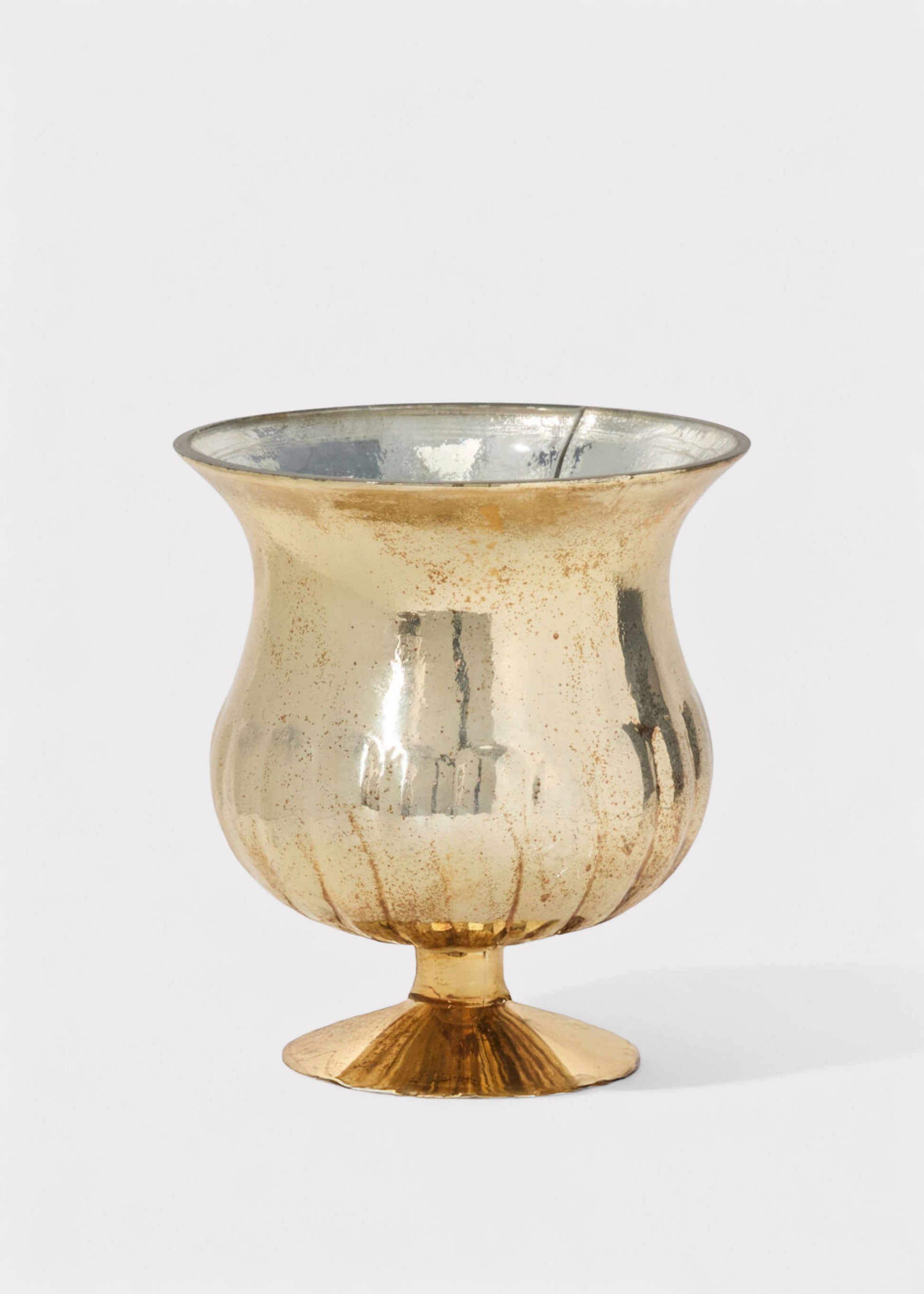 Gold Mercury Glass Raphael Urn Vase - 9"